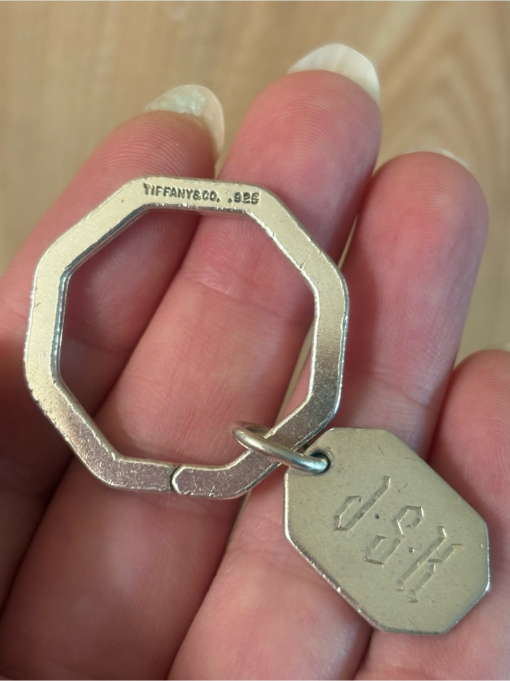 Auth Tiffany & Co. .925 Sterling Key Chain Ring